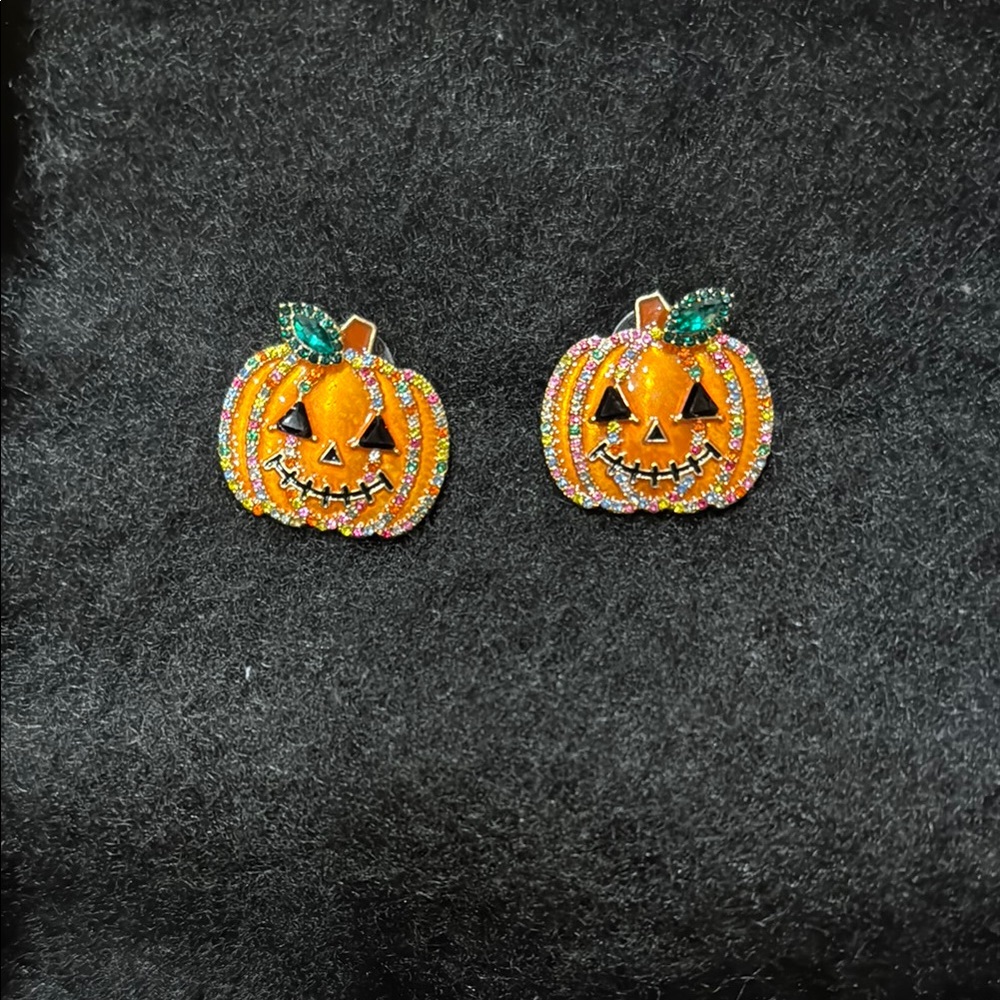 Sparkling Pumpkin Earrings
